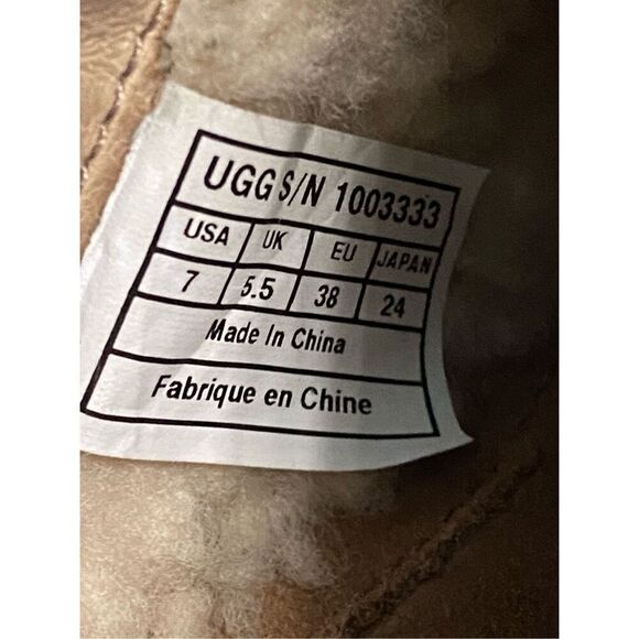 UGG Livia Black Leather Slip On Mules Sherpa Lined Size 7 - Picture 5 of 6